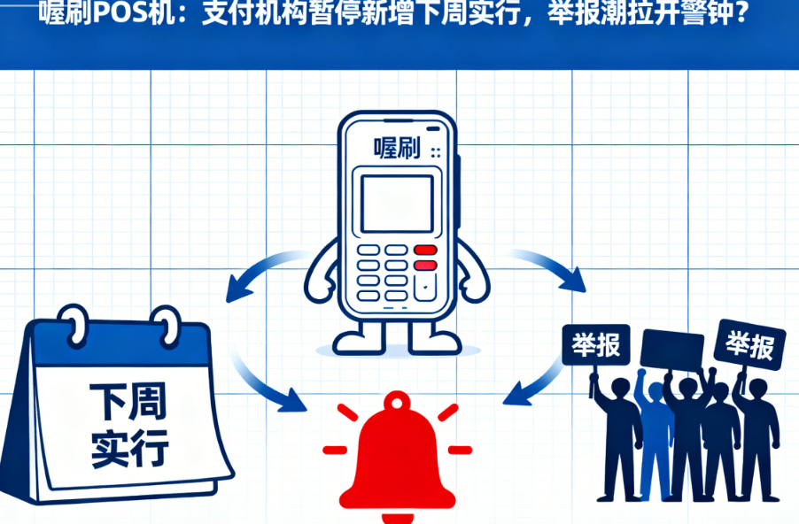 喔刷POS机：支付机构暂停新增下周实行，举报潮拉开警钟？