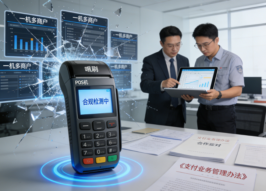 喔刷POS机：支付行业合规风暴升级：“一机多商户”模式遭围剿，机构与厂商如何应对？