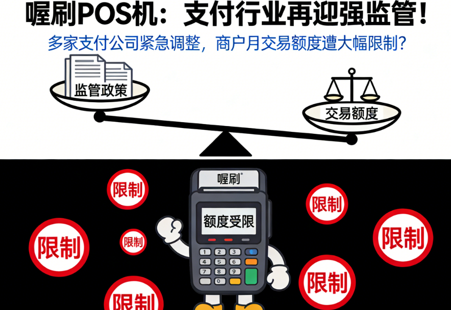 喔刷POS机：支付行业再迎强监管！多家支付公司紧急调整，商户月交易额度遭大幅限制？