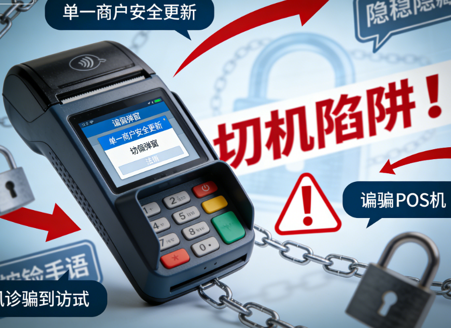 POS机诈骗话术再升级：喔刷POS机揭秘“单一商户安全更新”背后的切机陷阱！