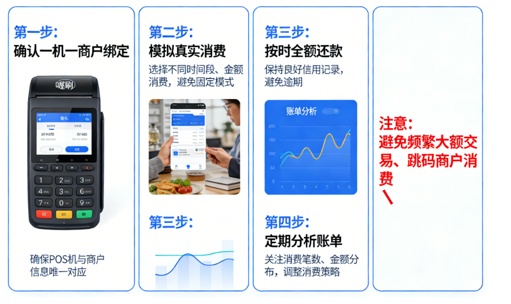 喔刷POS机一机一商户如何养卡？