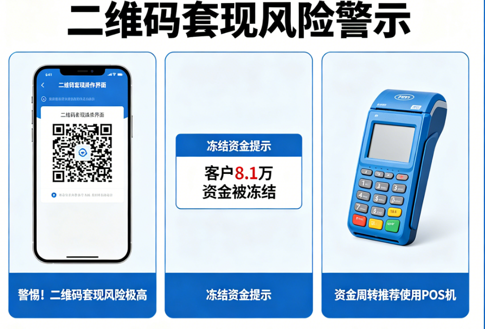二维码套现风险高！客户8.1万资金被冻结，资金周转还得用POS机！