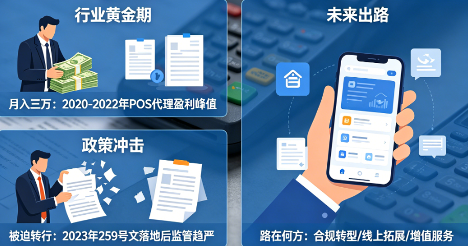 POS代理行业大洗牌：从月入三万到被迫转行，259号文落地后路在何方？