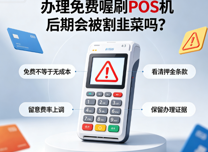 办理免费喔刷POS机后期会被割韭菜吗？