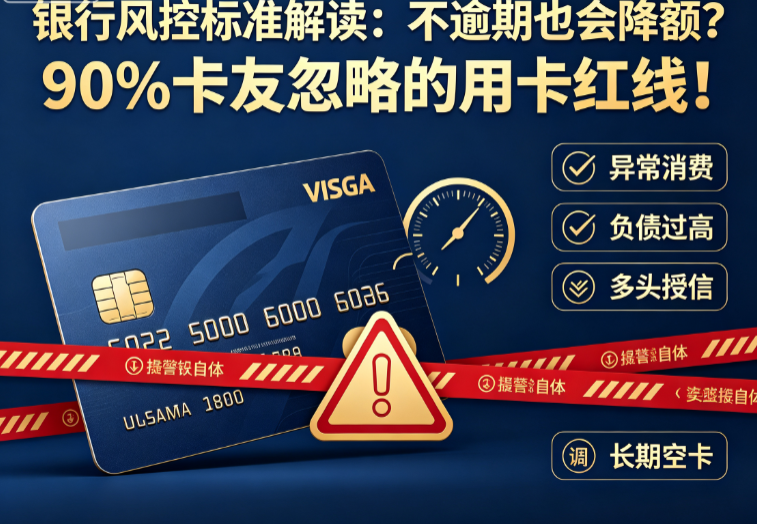 银行风控标准解读：不逾期也会降额？90%卡友忽略的用卡红线！