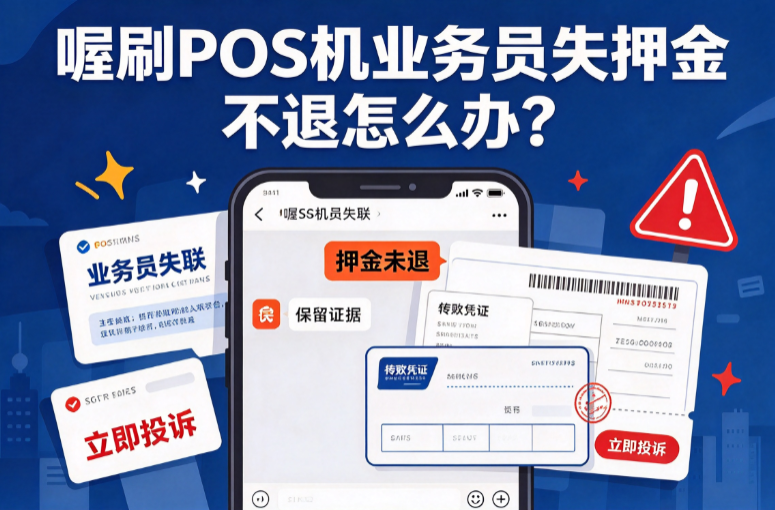 喔刷POS机业务员失联押金不退怎么办？