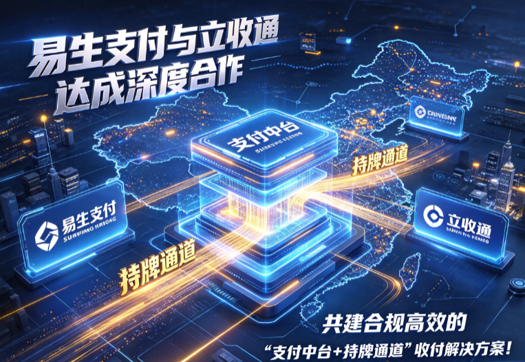 易生支付与立收通达成深度合作，共建合规高效的“支付中台+持牌通道”收付解决方案！